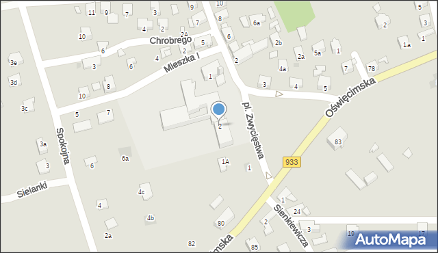 Libiąż, Plac Zwycięstwa, 2, mapa Libiąż