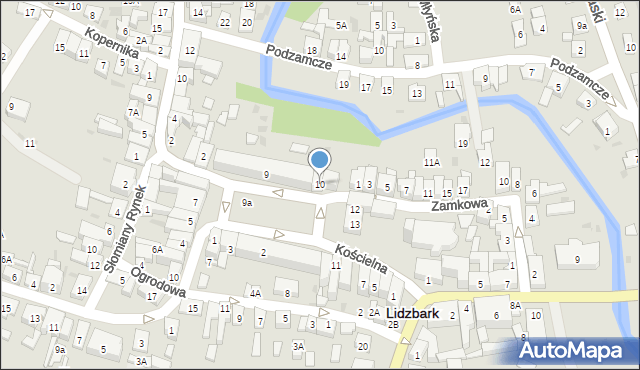 Lidzbark, Plac Hallera Józefa, gen., 10, mapa Lidzbark