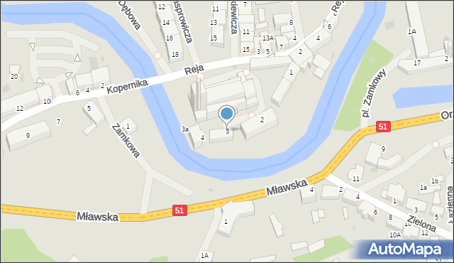 Lidzbark Warmiński, Plac Kościelny, 3, mapa Lidzbark Warmiński