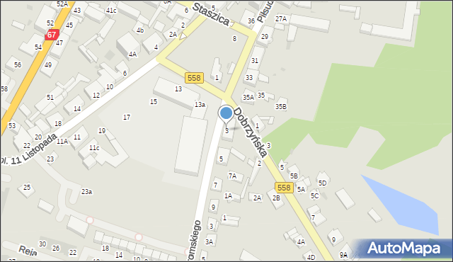 Lipno, Plac 11 Listopada, 3, mapa Lipno