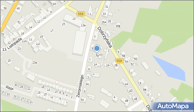 Lipno, Plac 11 Listopada, 7A, mapa Lipno
