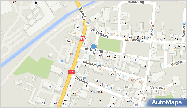 Lipno, Plac Dekerta, 16, mapa Lipno