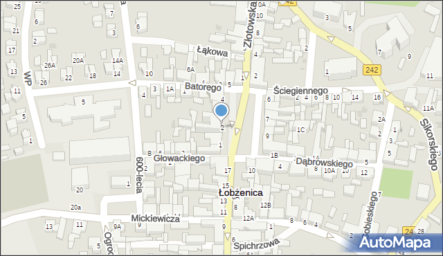 Łobżenica, Plac Zwycięstwa, 2, mapa Łobżenica