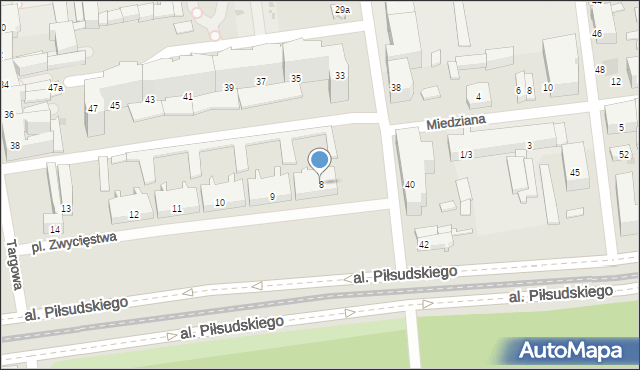 Łódź, Plac Zwycięstwa, 8, mapa Łodzi