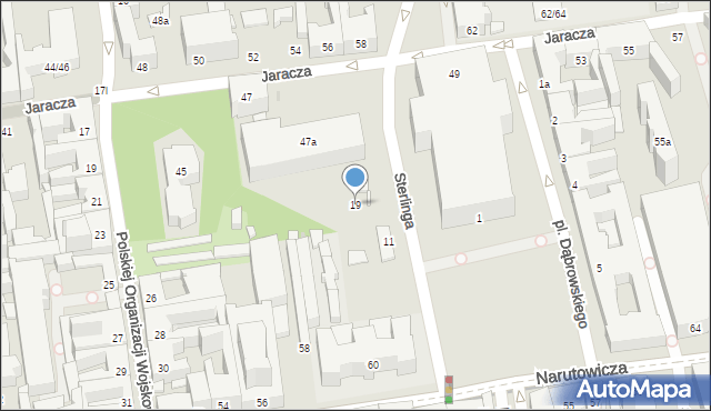 Łódź, Plac Dąbrowskiego Henryka, gen., 19, mapa Łodzi