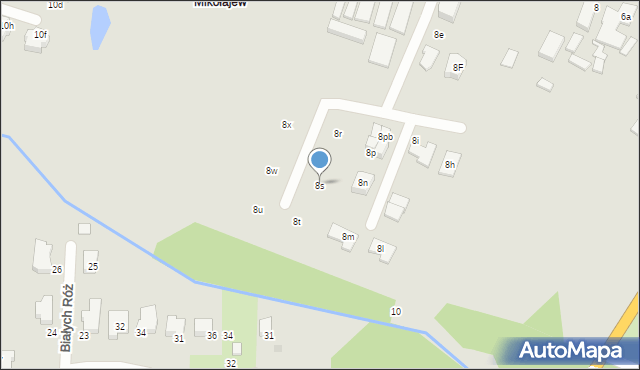 Łódź, Plonowa, 8s, mapa Łodzi