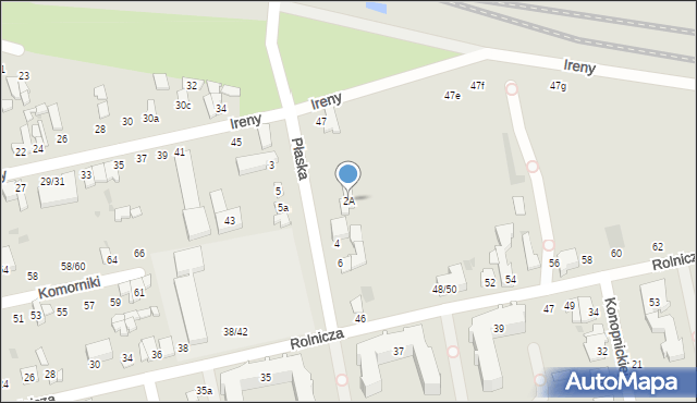 Łódź, Płaska, 2A, mapa Łodzi