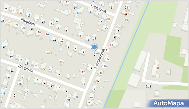 Łódź, Pługowa, 2, mapa Łodzi