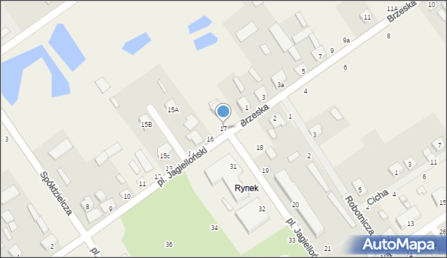 Łomazy, Plac Jagielloński, 17, mapa Łomazy