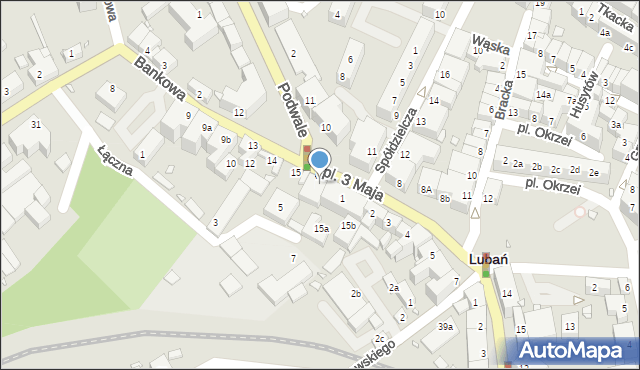 Lubań, Plac 3 Maja, 16, mapa Lubań