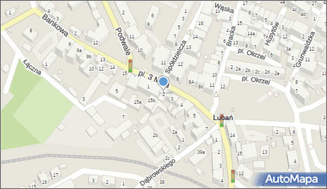 Lubań, Plac 3 Maja, 2, mapa Lubań