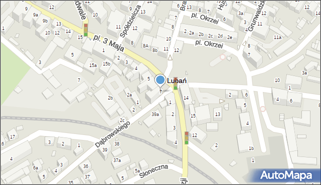 Lubań, Plac 3 Maja, 7, mapa Lubań