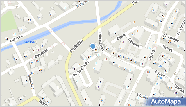 Lubań, Plac Strażacki, 19, mapa Lubań