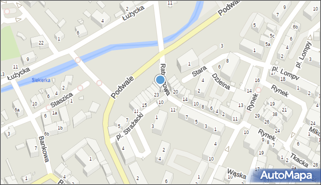 Lubań, Plac Strażacki, 25, mapa Lubań