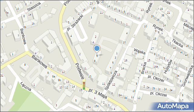 Lubań, Plac Strażacki, 6, mapa Lubań