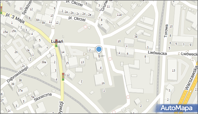 Lubań, Plac Szarych Szeregów, 5, mapa Lubań