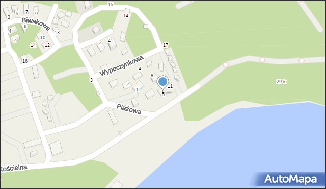 Lubasz, Plażowa, 5, mapa Lubasz