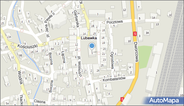 Lubawka, Plac Wolności, 1, mapa Lubawka