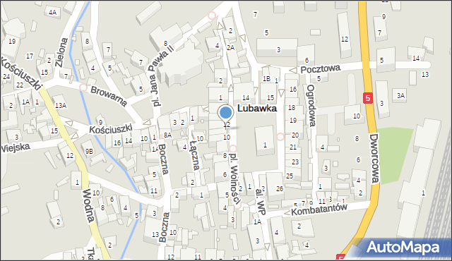 Lubawka, Plac Wolności, 11, mapa Lubawka
