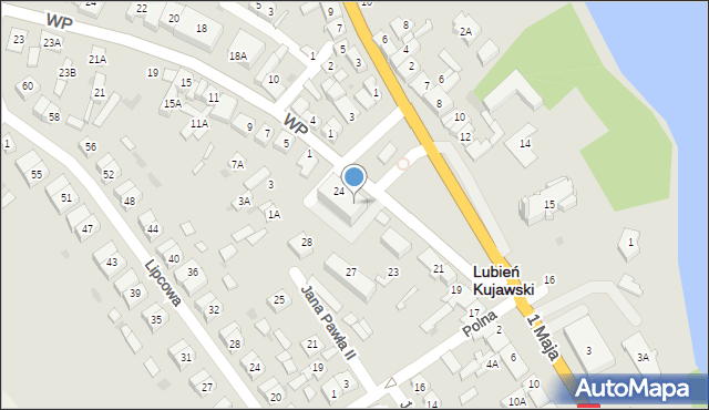 Lubień Kujawski, Plac Wolności, 25, mapa Lubień Kujawski