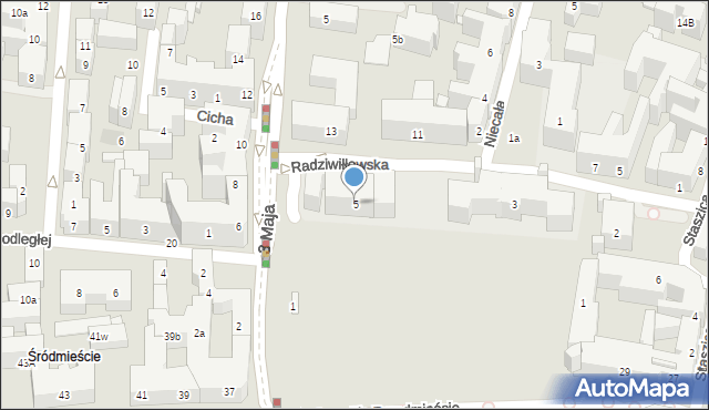 Lublin, Plac Litewski, 5, mapa Lublina