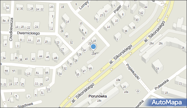 Lublin, Plater Emilii, 22a, mapa Lublina