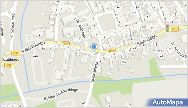 Lubliniec, Plac Kopernika Mikołaja, 1, mapa Lubliniec