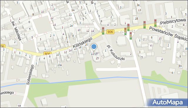 Lubliniec, Plac Kościuszki Tadeusza, gen., 11/13, mapa Lubliniec