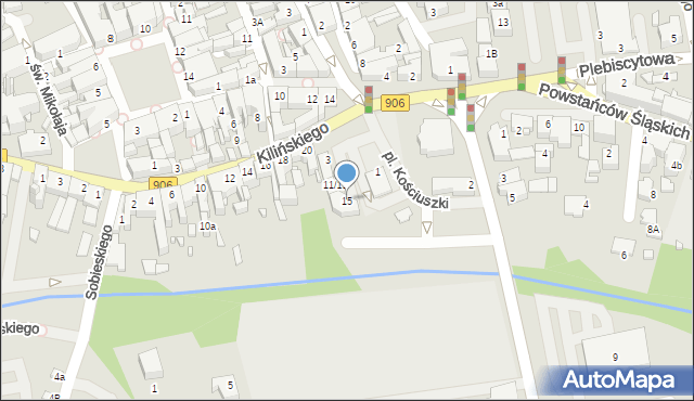 Lubliniec, Plac Kościuszki Tadeusza, gen., 15, mapa Lubliniec
