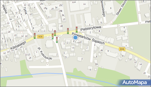 Lubliniec, Plac Sienkiewicza Henryka, 8, mapa Lubliniec