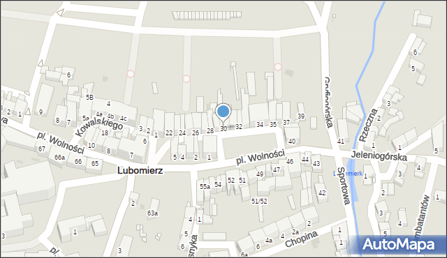 Lubomierz, Plac Wolności, 30, mapa Lubomierz