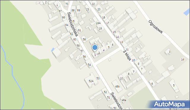 Lubrza, Plac Wdzięczności, 1, mapa Lubrza