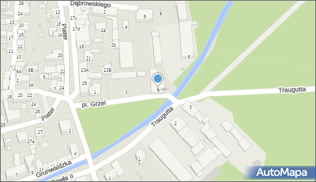 Lubsko, Plac Grzei Lucjana, 5, mapa Lubsko