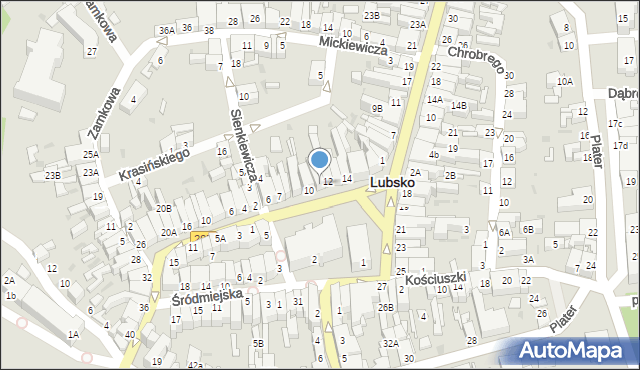 Lubsko, Plac Wolności, 11, mapa Lubsko