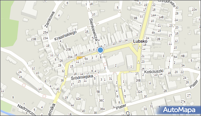 Lubsko, Plac Wolności, 5, mapa Lubsko