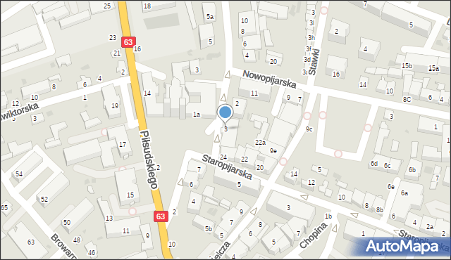 Łuków, Plac Narutowicza Gabriela, 3, mapa Łuków