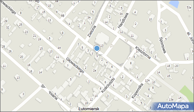 Lutomiersk, Plac Jana Pawła II, 1, mapa Lutomiersk