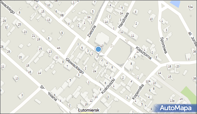 Lutomiersk, Plac Jana Pawła II, 1A, mapa Lutomiersk