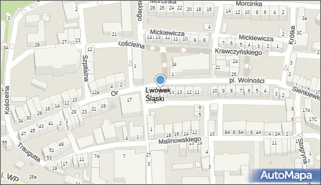 Lwówek Śląski, Plac Wolności, 15, mapa Lwówek Śląski