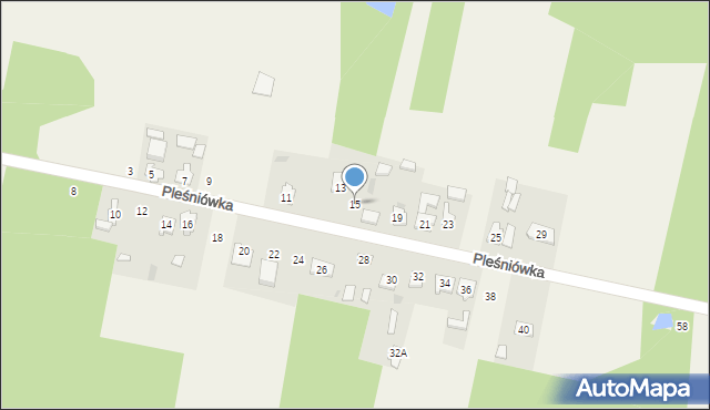 Majków, Pleśniówka, 15, mapa Majków