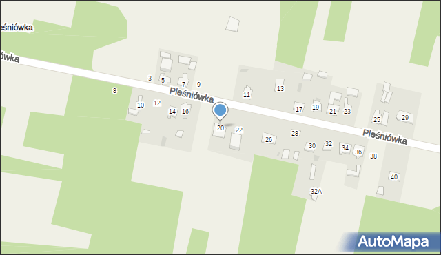 Majków, Pleśniówka, 20, mapa Majków