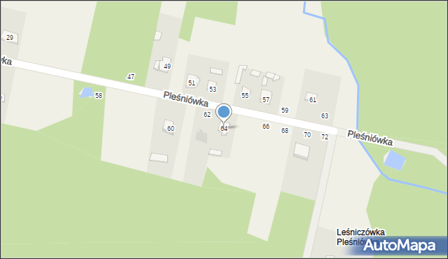 Majków, Pleśniówka, 64, mapa Majków