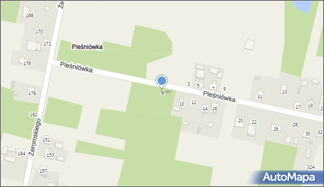 Majków, Pleśniówka, 8, mapa Majków