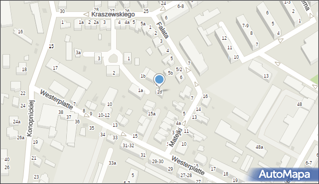 Malbork, Plac Wyspiańskiego Stanisława, 1d, mapa Malborka