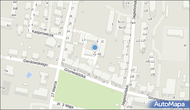 Malbork, Plac Zamenhofa Ludwika, 7-9, mapa Malborka