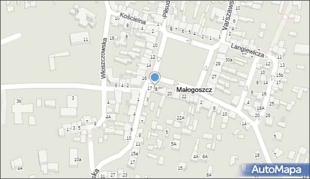 Małogoszcz, Plac Kościuszki Tadeusza, gen., 18, mapa Małogoszcz