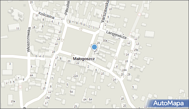 Małogoszcz, Plac Kościuszki Tadeusza, gen., 26, mapa Małogoszcz