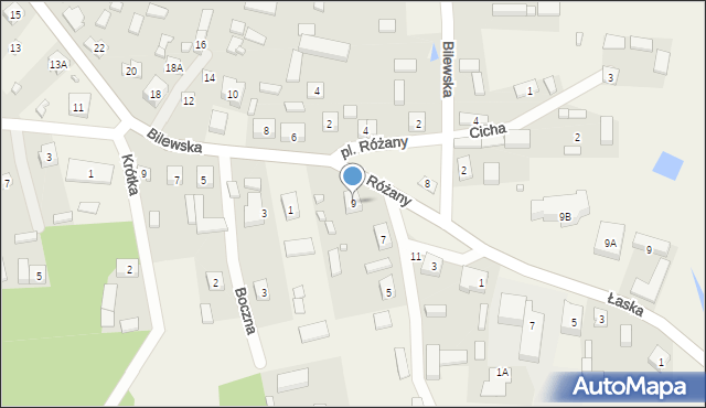 Marzenin, Plac Różany, 9, mapa Marzenin