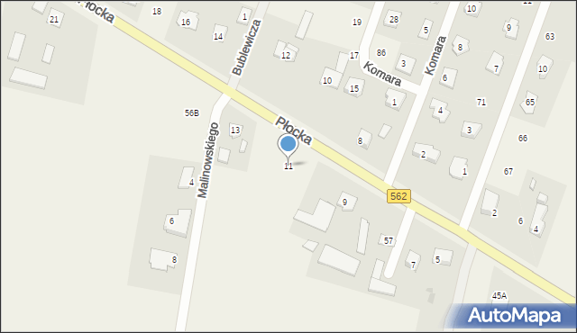 Maszewo, Płocka, 11, mapa Maszewo
