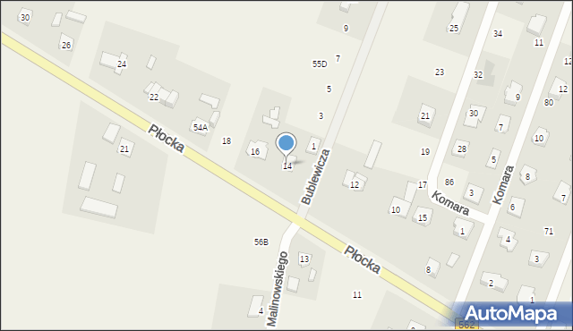 Maszewo, Płocka, 14, mapa Maszewo